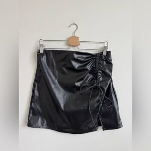 Cider Vegan Leather Mini Skirt NWT